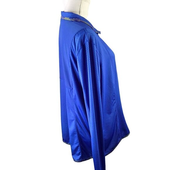 Reel Legends 1/4 Zip Fishing Shirt Top Long Sleeve Women's Size XL Blue Pullover - Picture 5 of 11